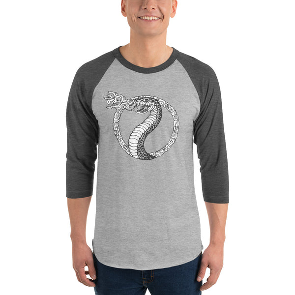 SC Snake (by Joe Leonard) 3/4 sleeve raglan shirt